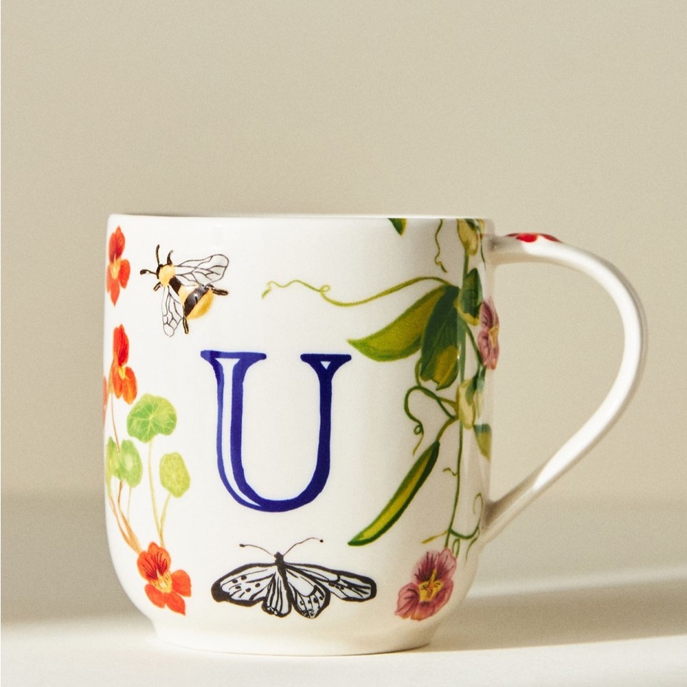 Anthropologie Monarch Monogram Mug letter U